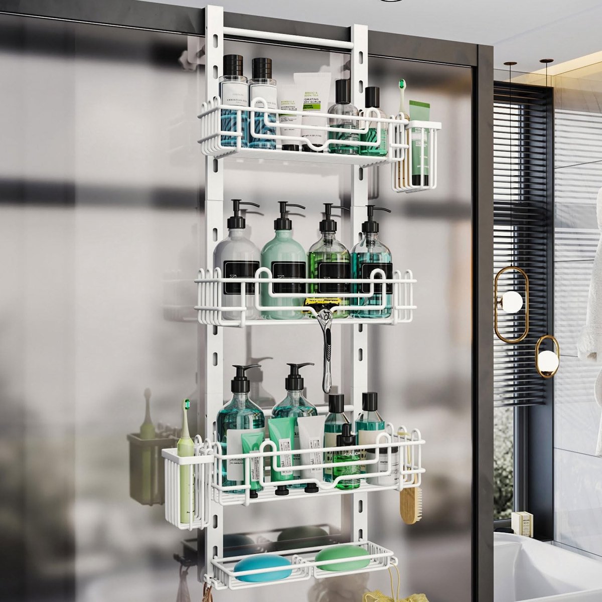 Omgoods - 4 Laags Douche Organizer Zonder Boren