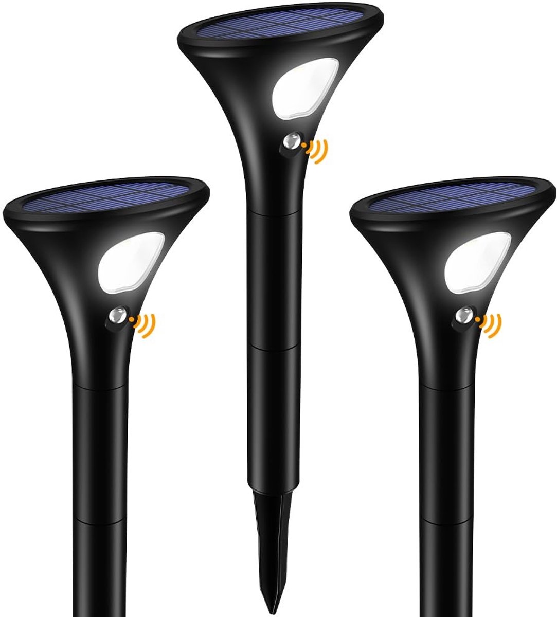 Omgoods - Solar Tuinverlichting met Bewegingssensor, 3 Stuks