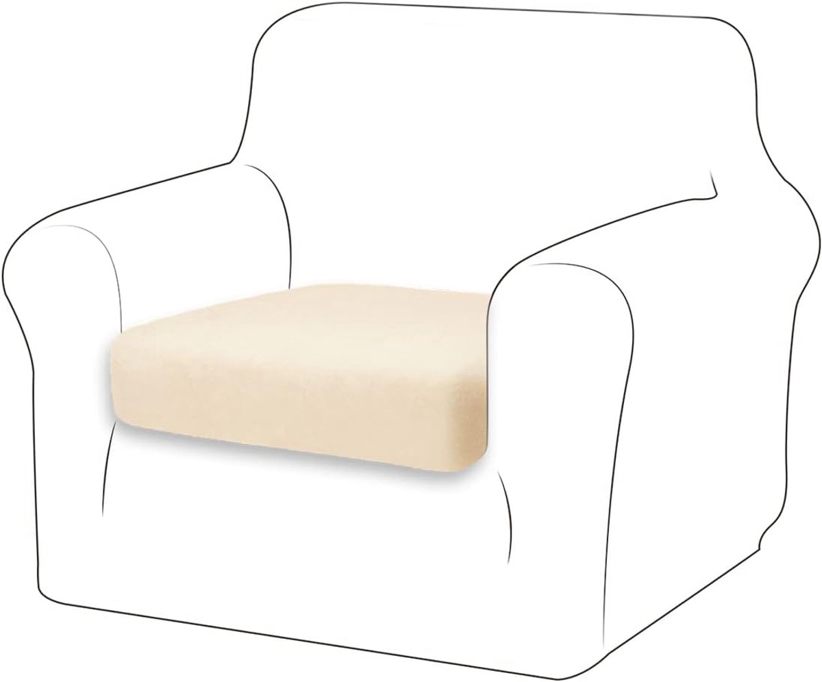 SnelShoppen - Velvet Sofa Kussenhoezen, Meubelbeschermer Voor 1-Zits Bank, Zachte Stoel Kussenhoezen, Geschikt Voor Kussens 20-25 Inch, Luxe Velvet, P