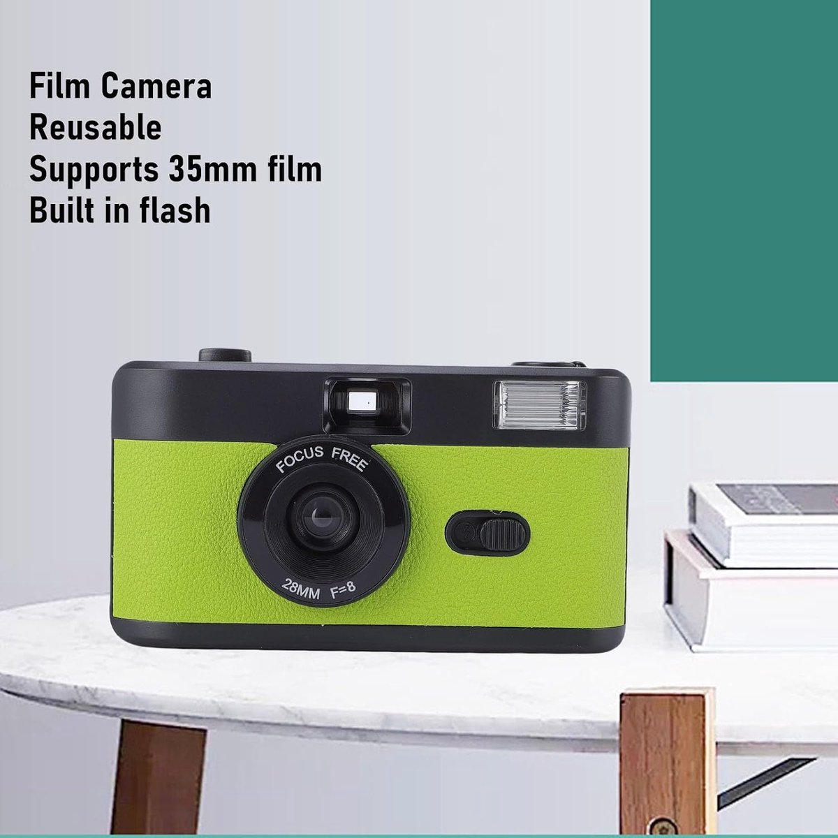 35 mm Filmcamera - Herbruikbare Camera - Vastleggen Momenten - Ingebouwde Flitser - 13 x 8 x 5 cm