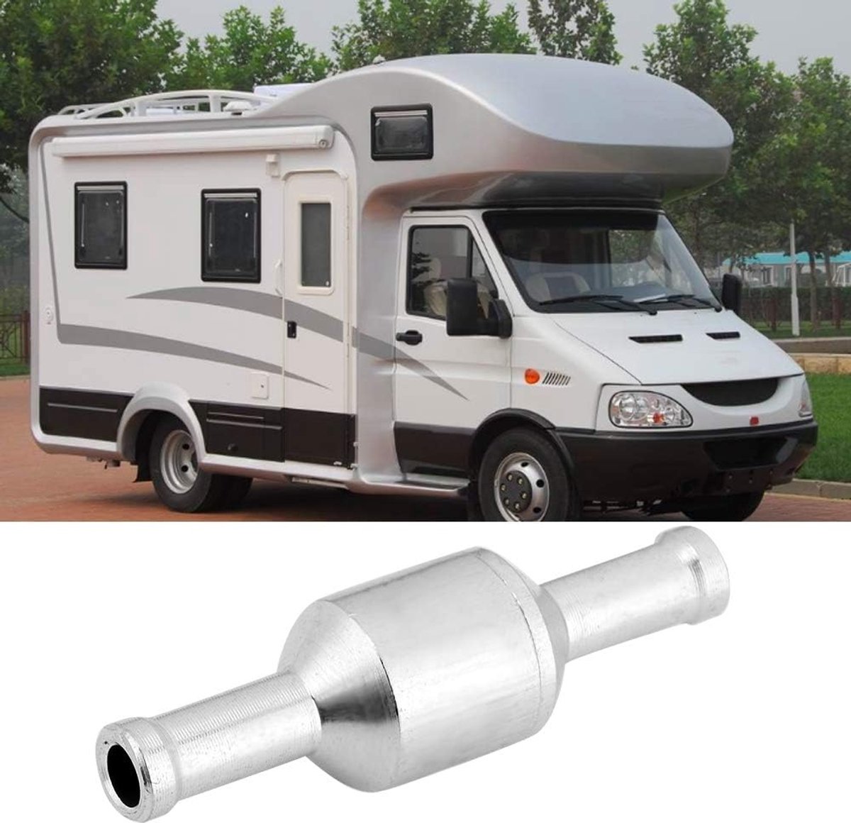 SnelShoppen - Eenrichtingsklep, Brandstofklep Eenrichtingsklep, Aluminium Inline Rechte Klep 6mm, Voor Brandstof, Gas, Vloeistof en Lucht