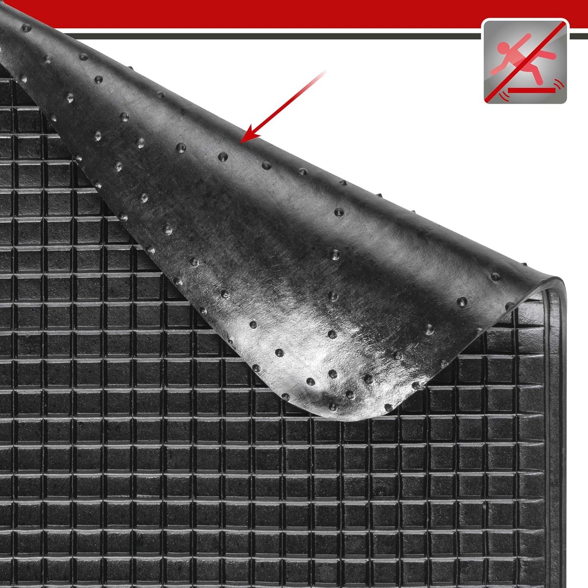 2x Rubbermat automatten rubber universeel rubberen mat vloermat kofferbak auto personenauto – foto 5