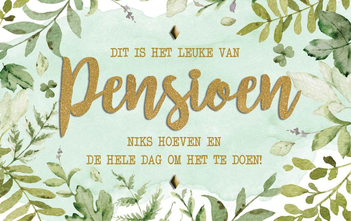 Wenskaart | 6 stuks | Foam 3D dit is het leuke van pensioen...