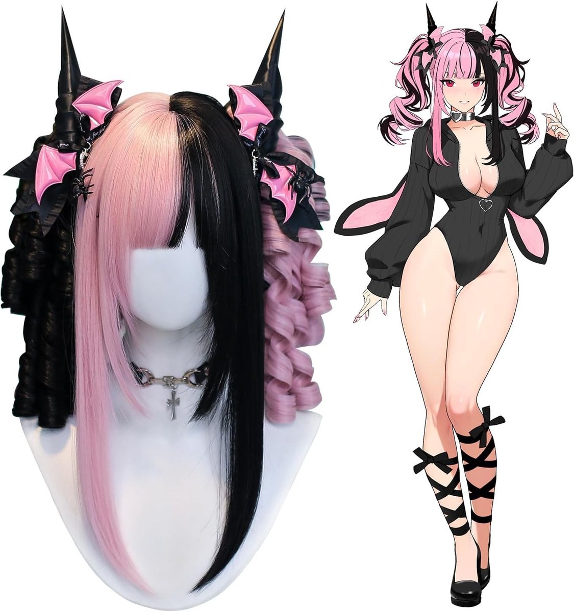 Anime Cosplay Haarstuk voor Dames - Gradient Kapsel voor Lolita, Halloween en Karakter Spelen