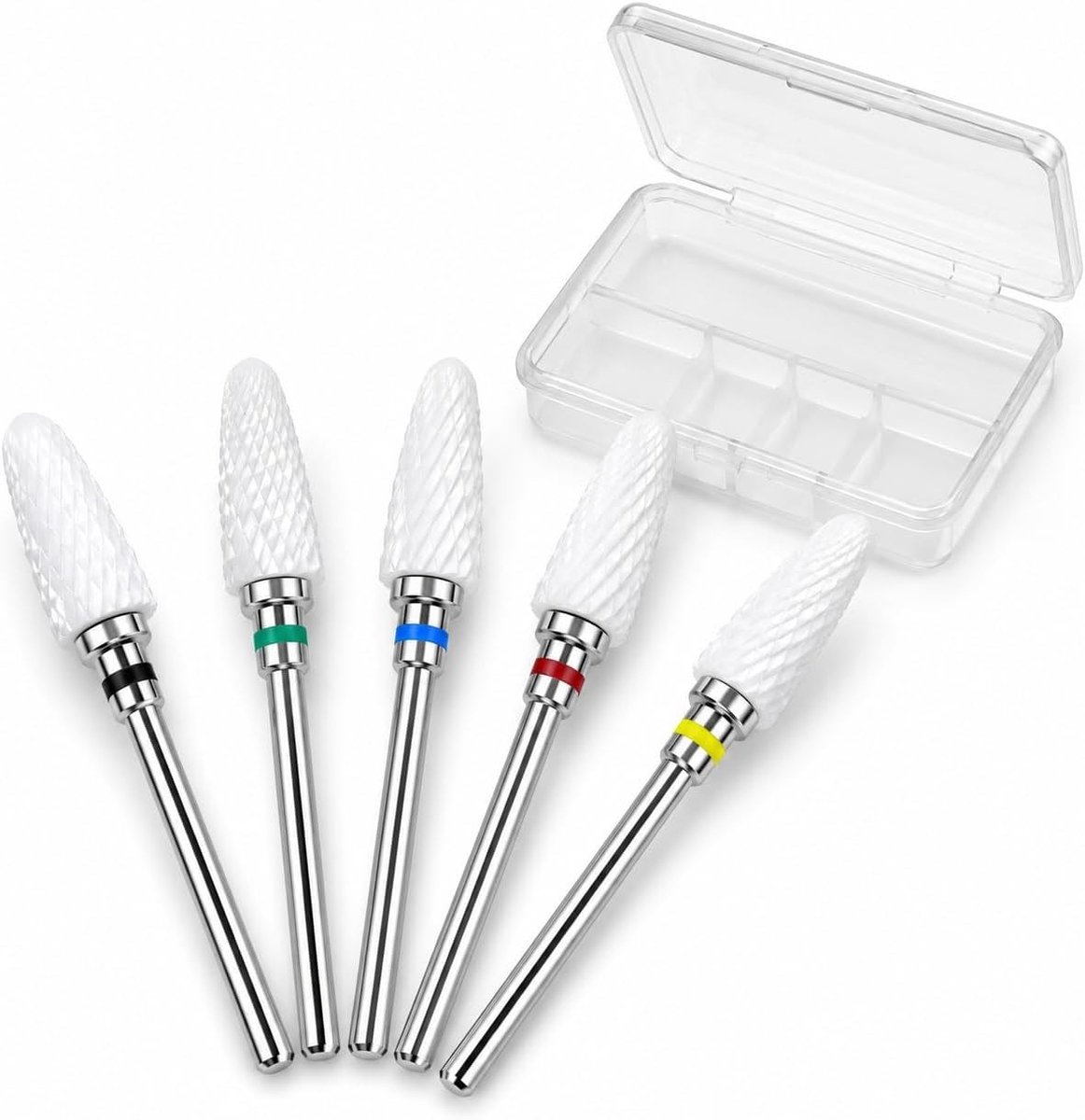 Professionele set van 5 nagelschuuropzetstukken, 2,35 mm, voor gel en acryl verwijderen, manicure en pedicure accessoires