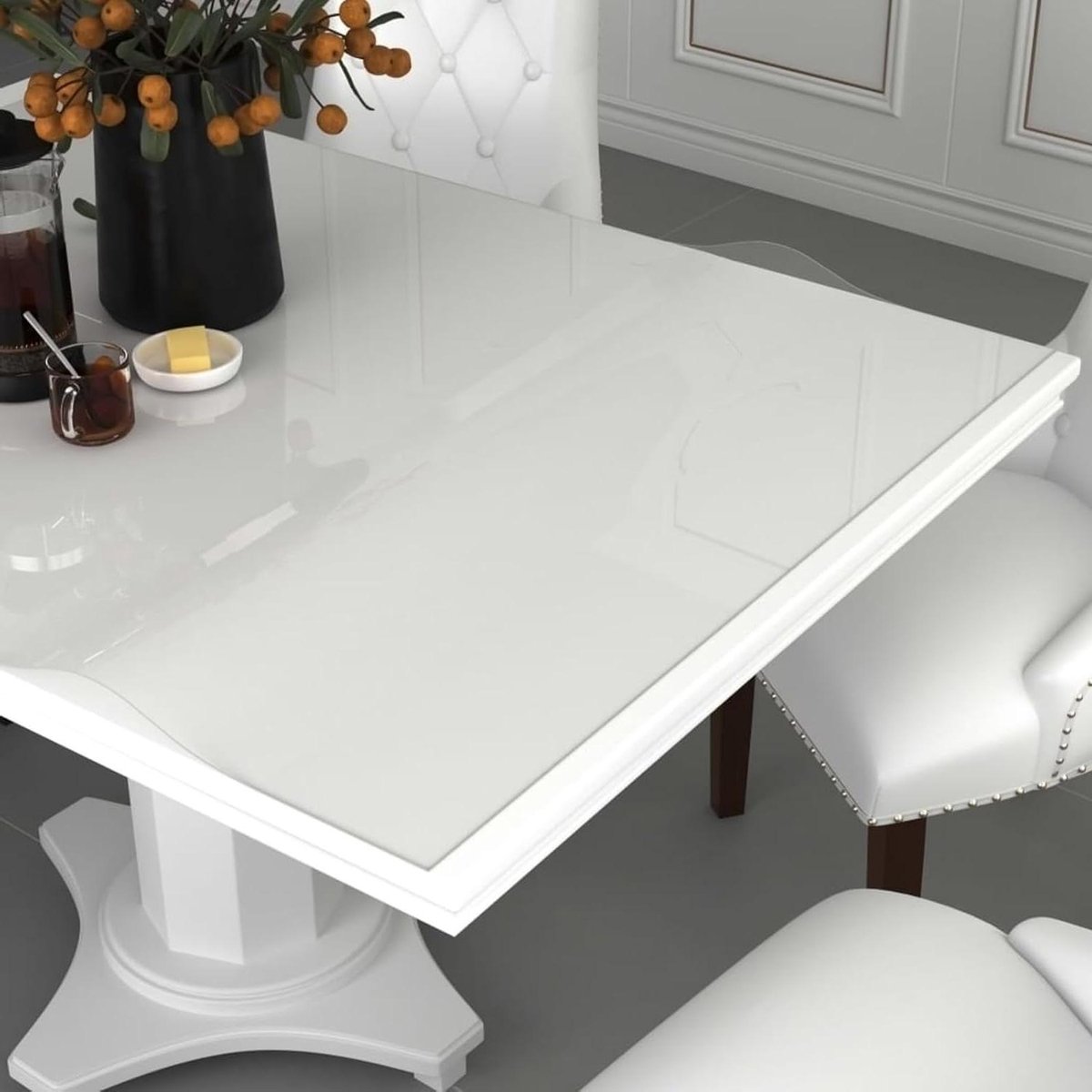 Bijzettafel Beschermhoes - Tafelzeil Tafelbeschermer - Meubels Beschermen - Krasbestendig Waterdicht - 160 x 90 cm - Transparant