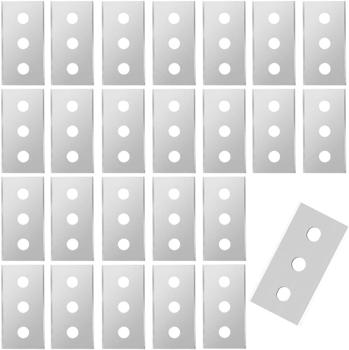 25pcs Ceramic Hob Scrapers Knives Double-Sided Scrapers Replacement Blades Hob Scraper Cleaning Scraper Razor Blades - ShopVlot