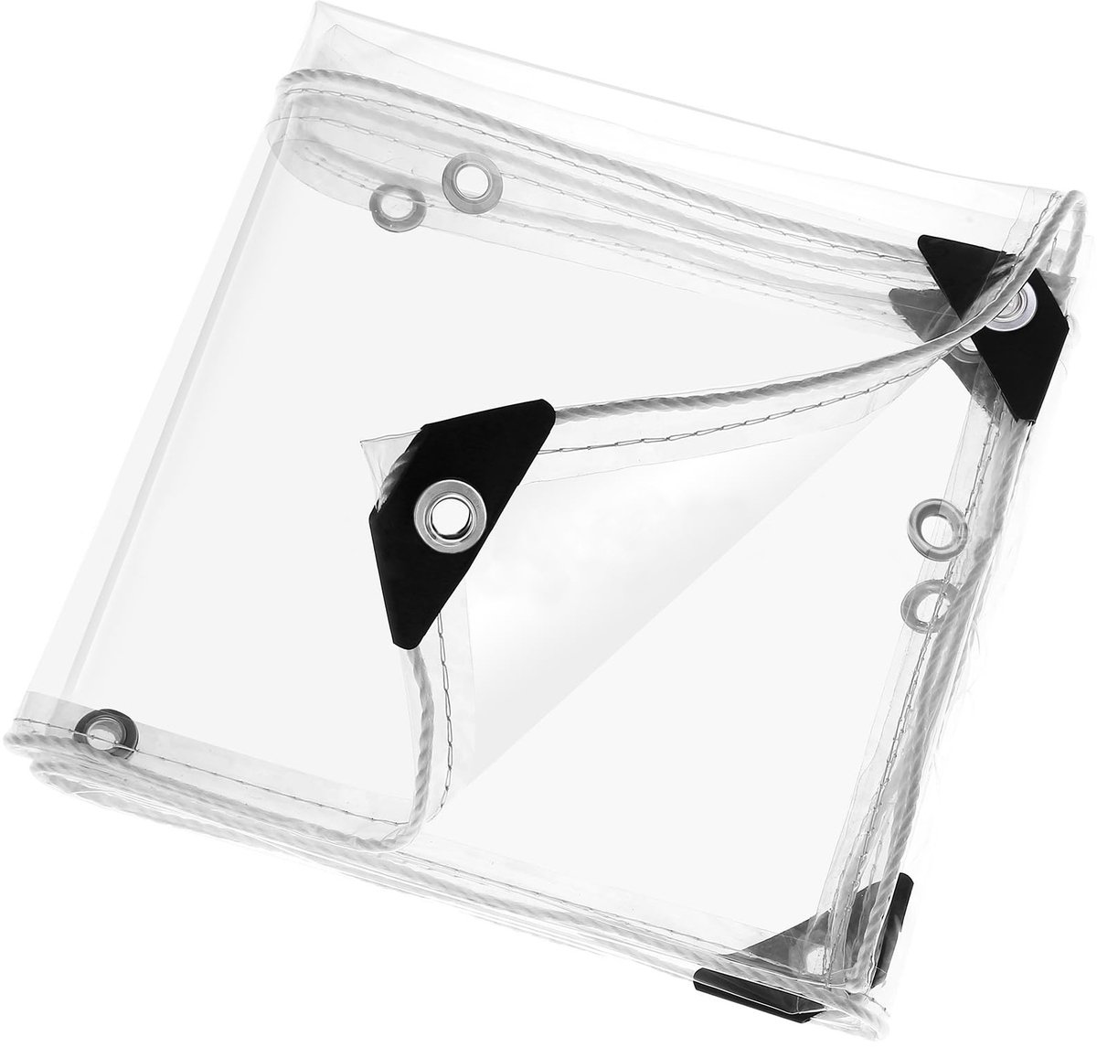Omgoods - Transparant Waterdichte Tarpaulin 2x1m met Ogen voor Buiten