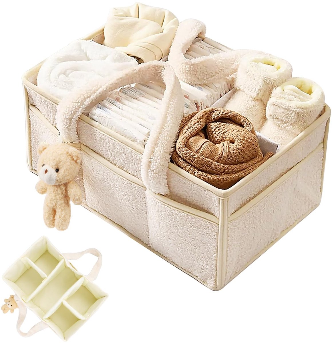 Omgoods - Baby Luiertas Organiser - Handige Opbergmand voor Luiers en Billendoekjes