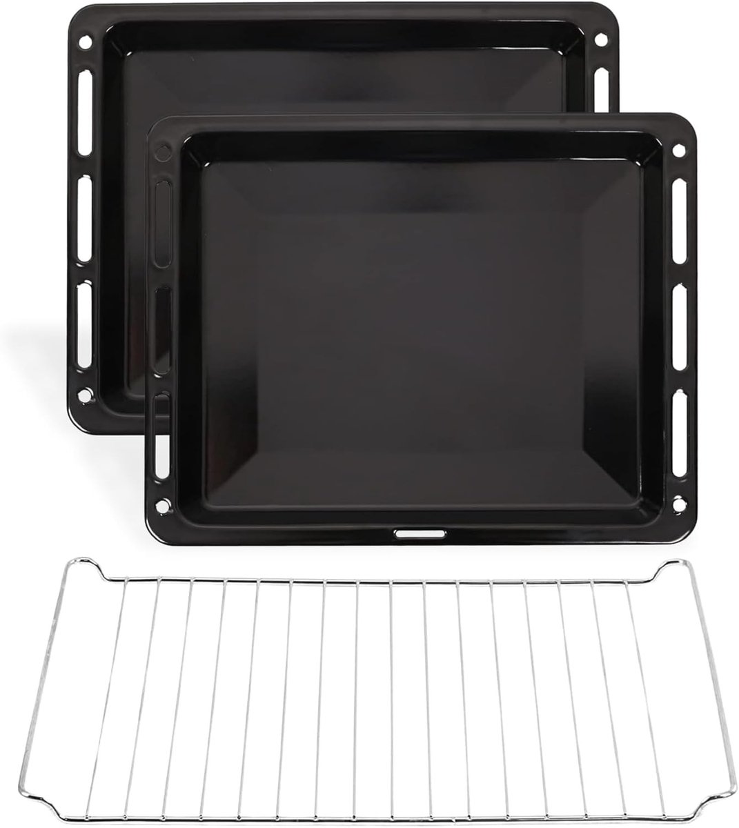 Omgoods - Bakplaat Set met Rooster 46 x 37 cm - Geschikt voor Beko, Bosch, Grundig, Samsung