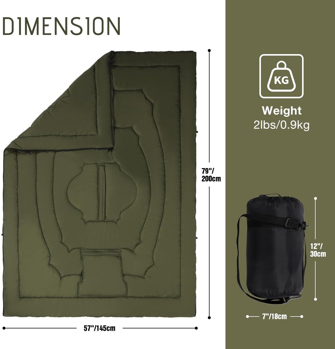 Omgoods- Poncho-deken ultralicht - Waterdichte deken - Multifunctionele deken - Campingdeken - Deken met hoed - Voor wandelen/picknick - Buitendeken
