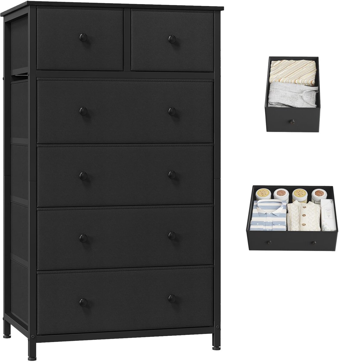 Omgoods - Dressoir met Stalen Frame en Stoffen Laden