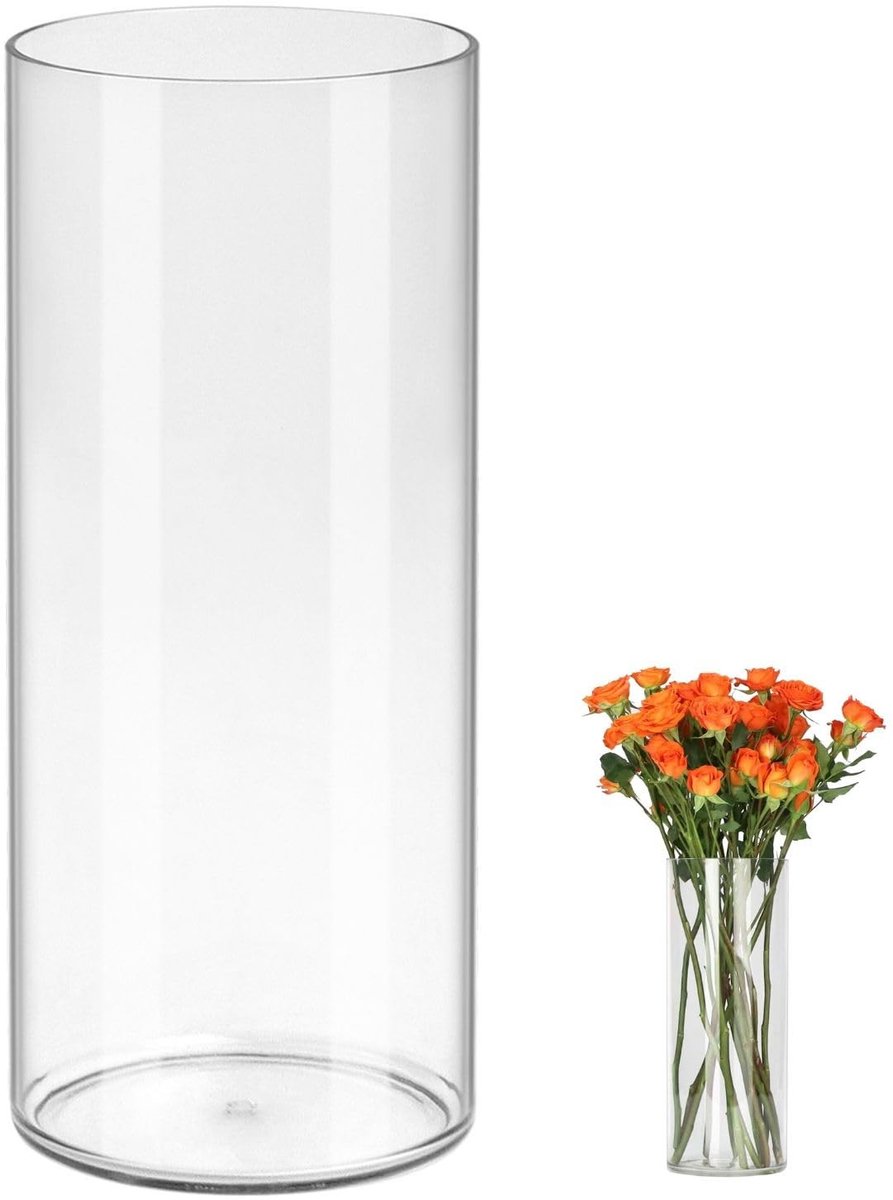 Omgoods - Grote Acrylic Cilinder Vaas van 30 cm voor Bloemarrangementen