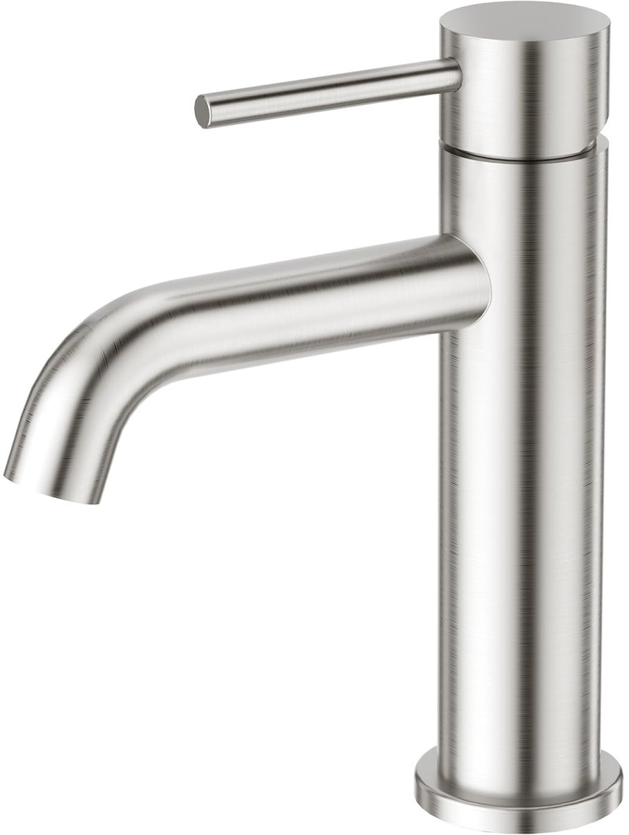 Omgoods- Wastafelarmatuur Koud Water - Badkamerkraan - Wastafel Kraan - Roestvrij Staal - Hoogwaardige Kwaliteit - Modern Ontwerp