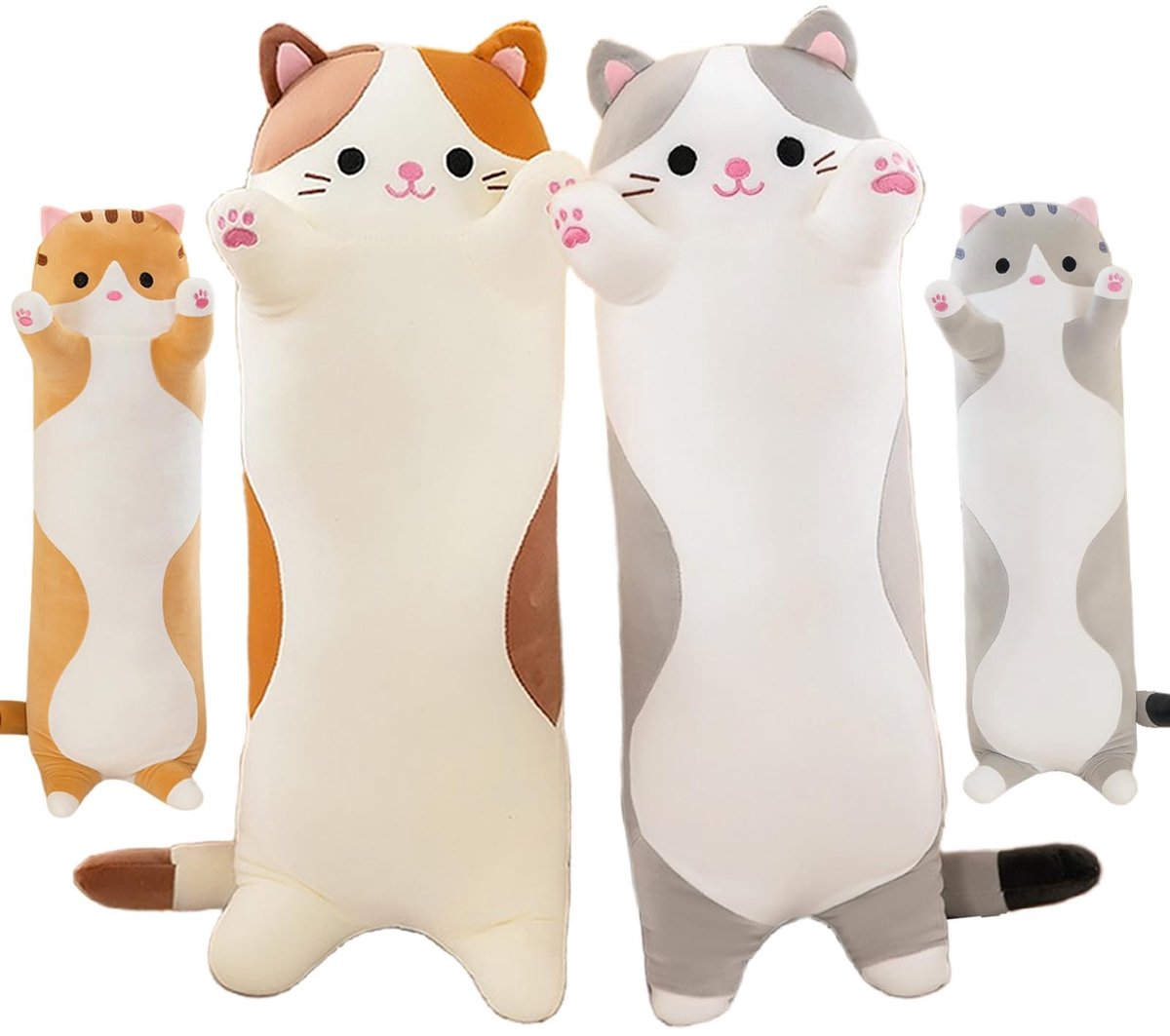 Omgoods - Pluche Kat Kussen - Zacht Kawaii Knuffel Kussen 70 cm