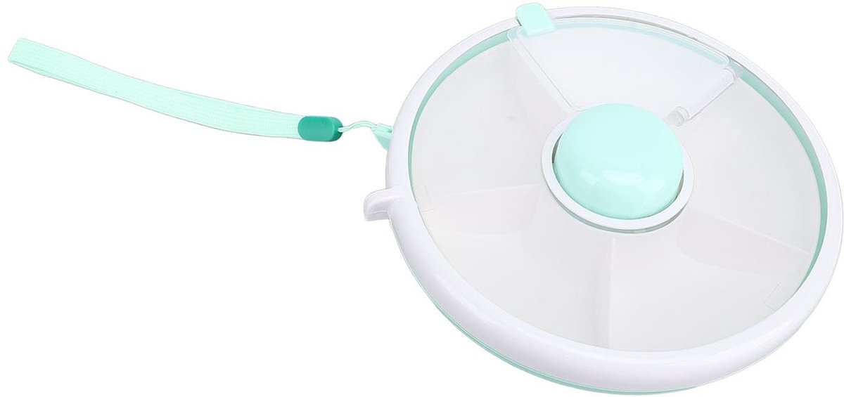 Omgoods - Snack Rotatiecontainer met Deksel voor Kinderen, 5-voudige Dispenser