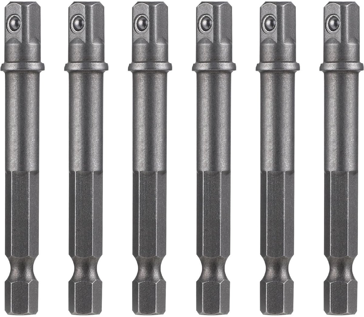 Omgoods - Dopsleuteladapter - 6-delige set - Geschikt voor boormachine - Zeskantadapter - Compact en veelzijdig - Ideaal voor klussen