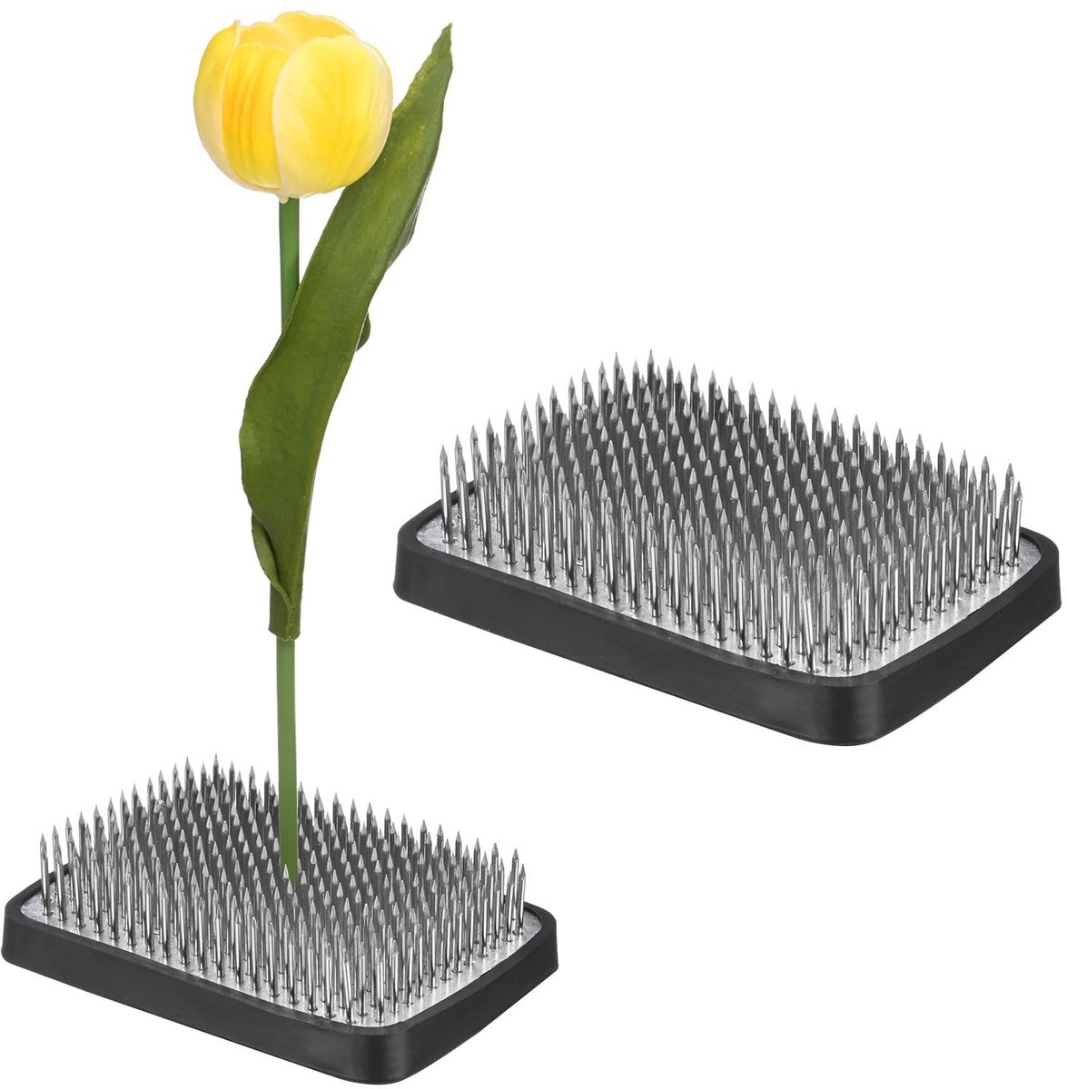 Omgoods - Set van 2 Bloemen Kikker 8,3 cm x 5,8 cm met Rubber Basis
