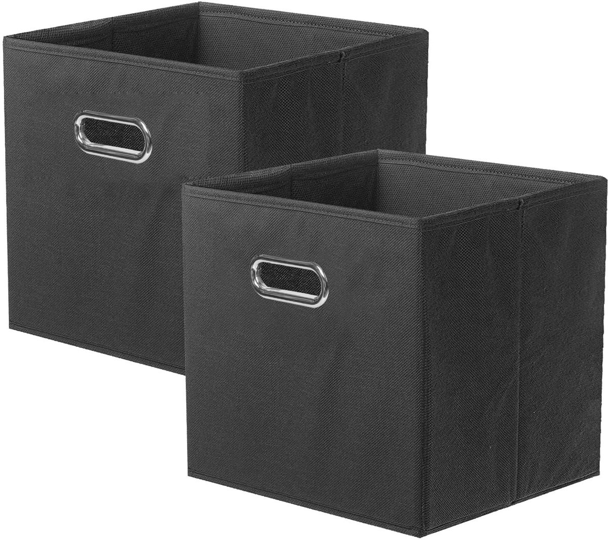 Omgoods - Set van 2 Opvouwbare Stof Opbergdozen met Handvatten