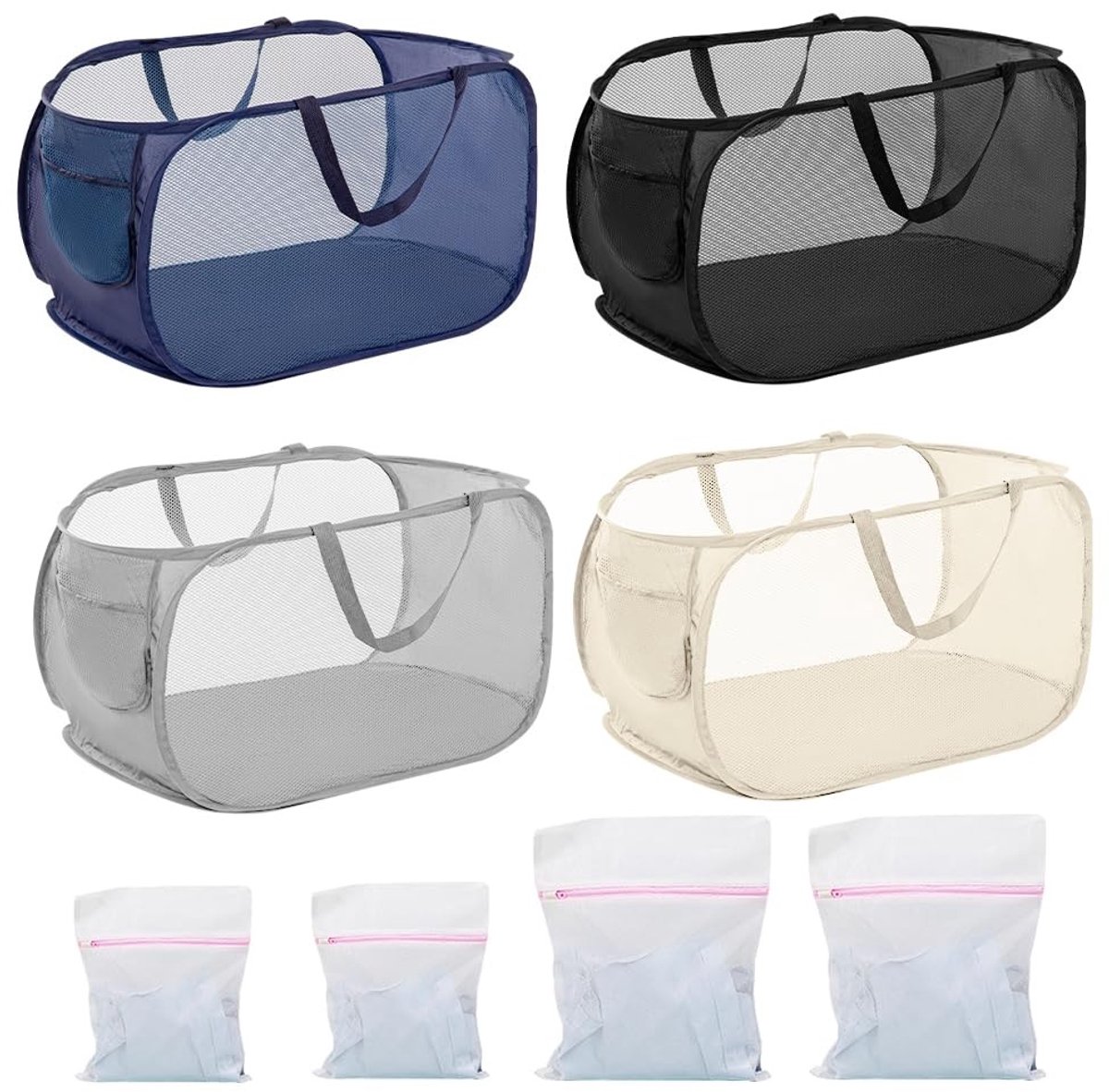 Omgoods - 4 Stuks Pop-Up Wasmand - Opvouwbare Vuile Kledingmand