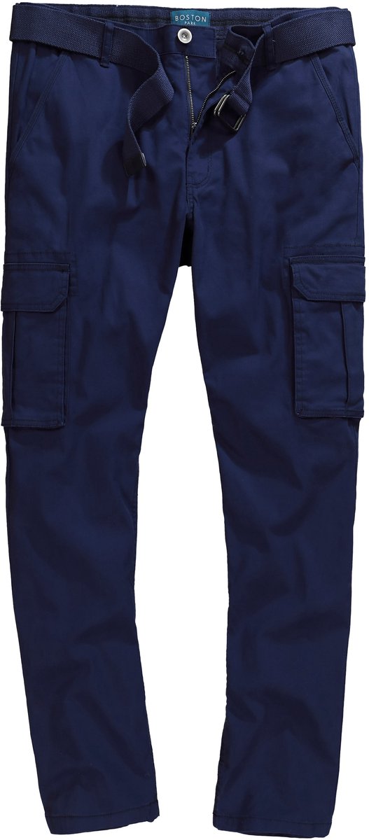 Boston Park - Heren - Cargobroek met riem - Donkermarine - Maat 56