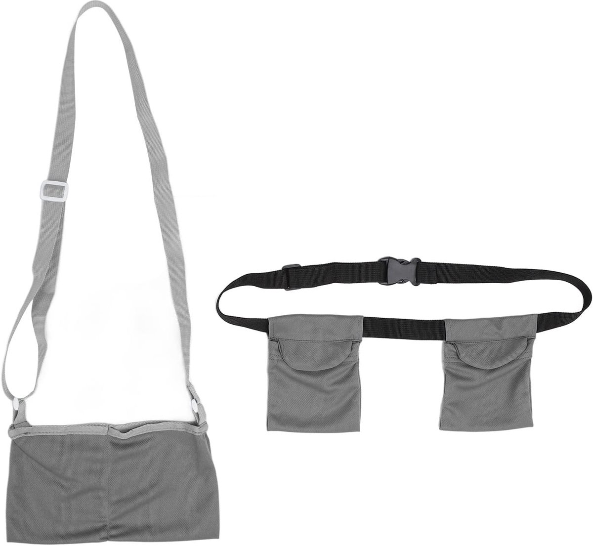 SnelShoppen - Mastectomie Drainage Tas - Zachte Verstelbare Herbruikbare Buidel voor Borstkanker Drainage met Douche Tas (Grijs)