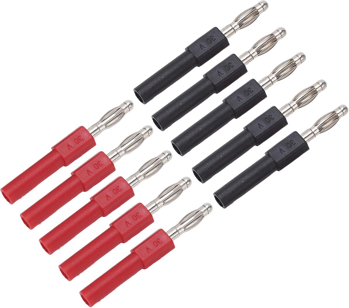 SnelShoppen - 10A J.20012 Bananenplug 4mm Mannelijk naar 2mm Vrouwelijk, Hoge Geleidbaarheid, Duurzaam Materiaal, Stabiele Prestaties, Ideaal voor Ele