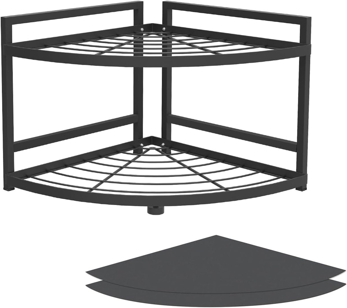 [H 30/B 40CM] 2 lagen 90° hoek keukenrek hoek plank pot plank badkamer teller organizer kast hoek opbergrek kruidenrek onder wastafel organiseren