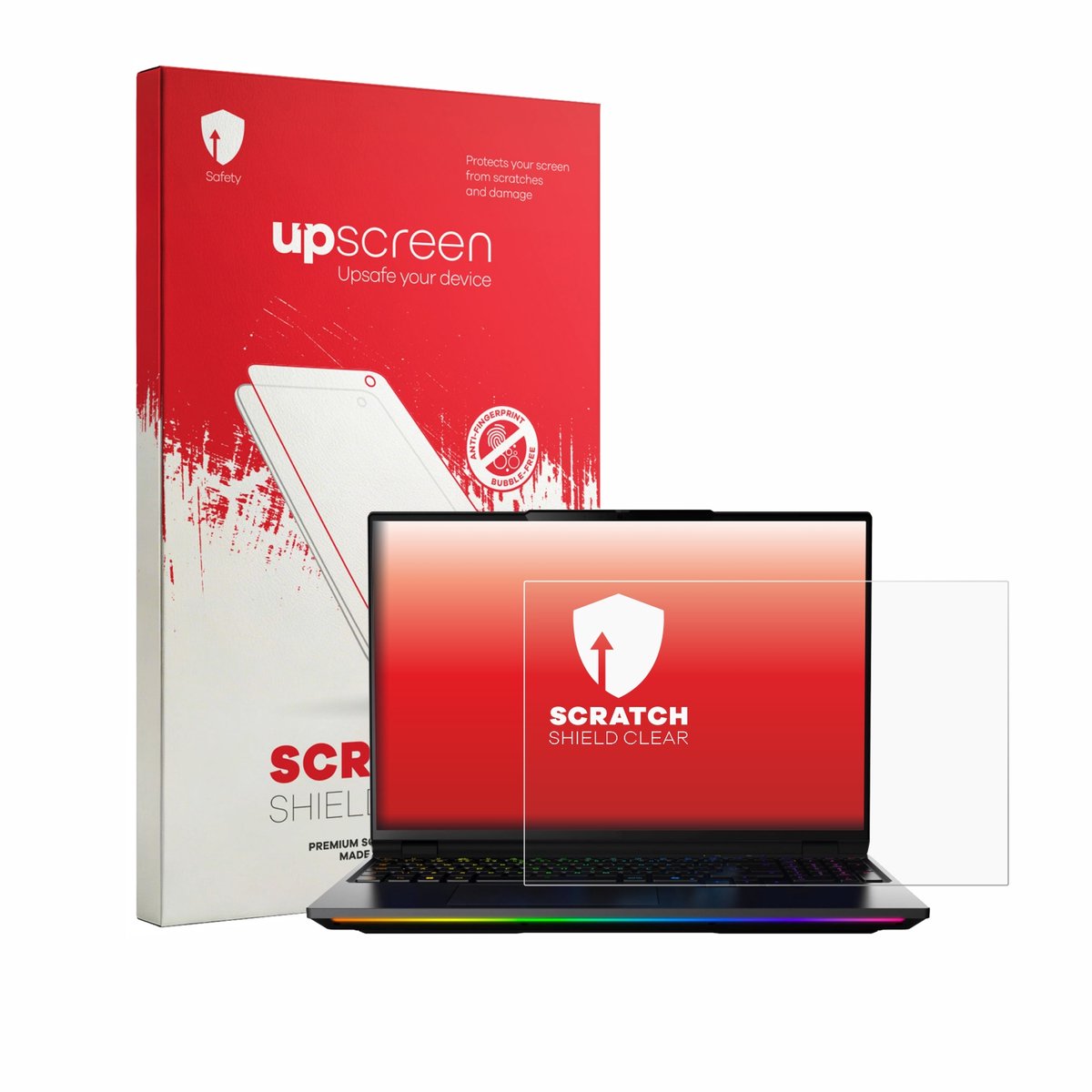 upscreen - Screenprotector voor MEDION Erazer Beast 16 X15 - Folie Beschermfolie transparant