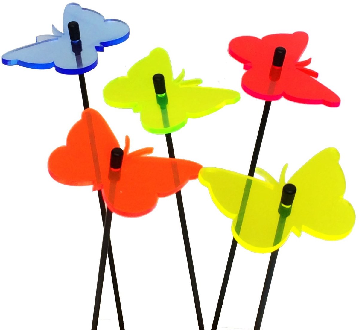 Omgoods - Set van 5 Kleurige Zonnestekers voor Tuin Decoratie