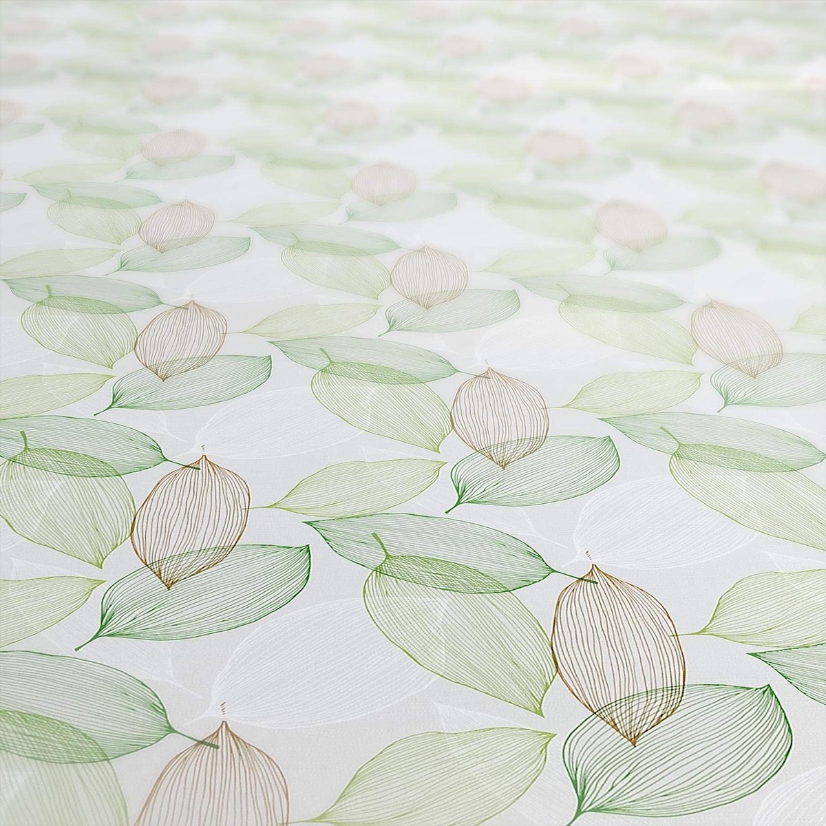 Omgoods - Wasbaar Ovale Tafelkleed met Abstracte Bladeren 140x200cm Groen