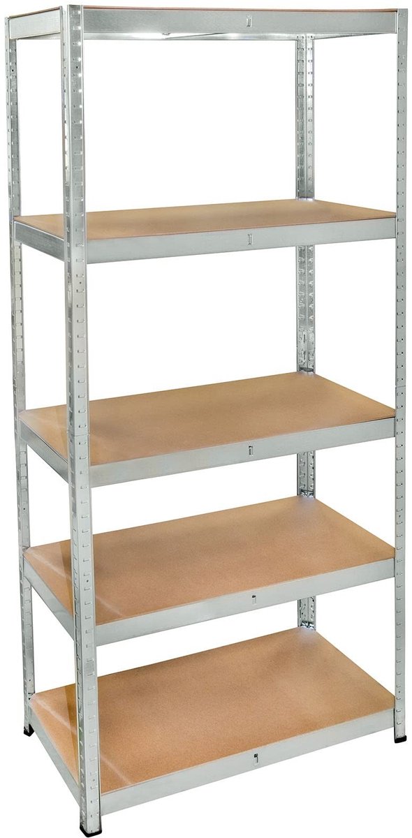 Omgoods - Metalen Rek met 5 Planken, Plug-in Systeem