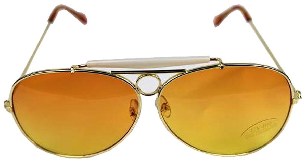 Omgoods - Vintage Oranje Zonnebril, Geïnspireerd door Hunter S. Thompson