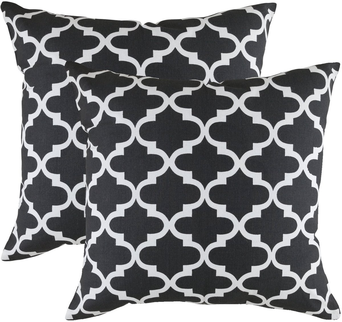 Omgoods - Set van 2 Trellis Kussenhoezen in Katoen 40 x 40 cm