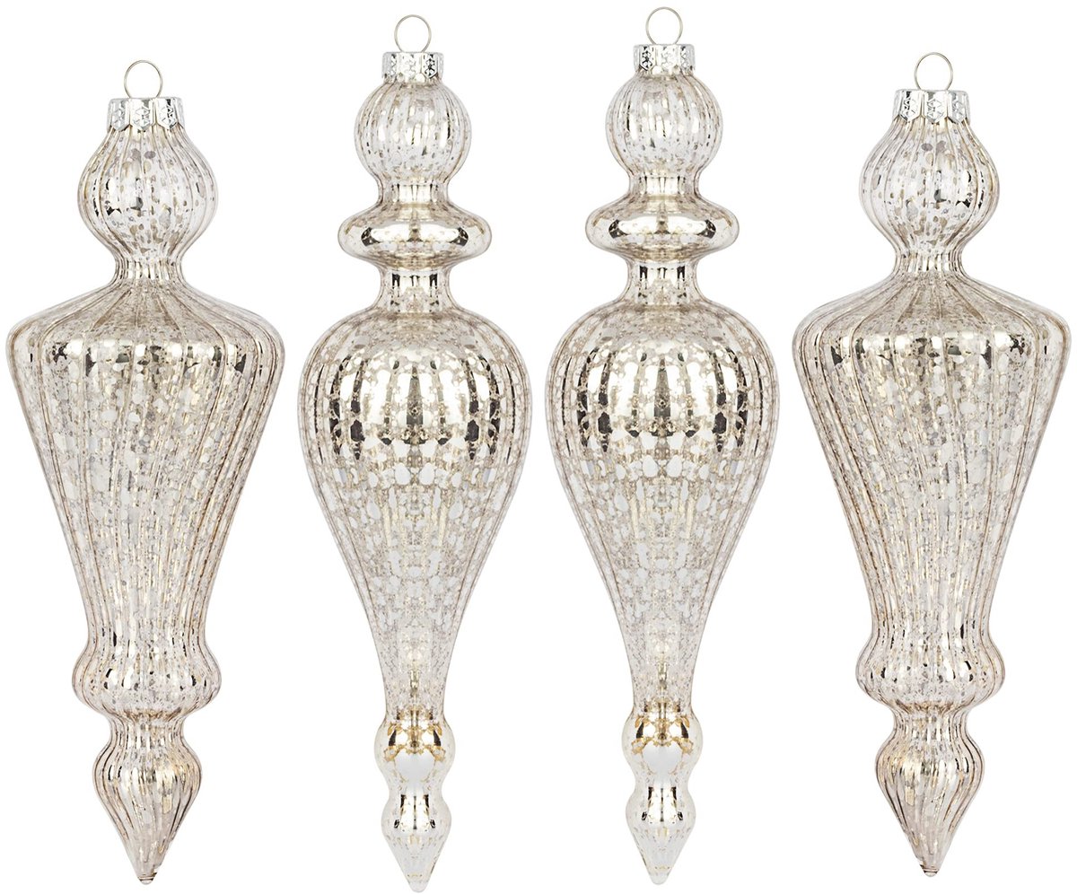 Omgoods - Set van 4 Champagneglazen Hangers voor Kerstdecoratie