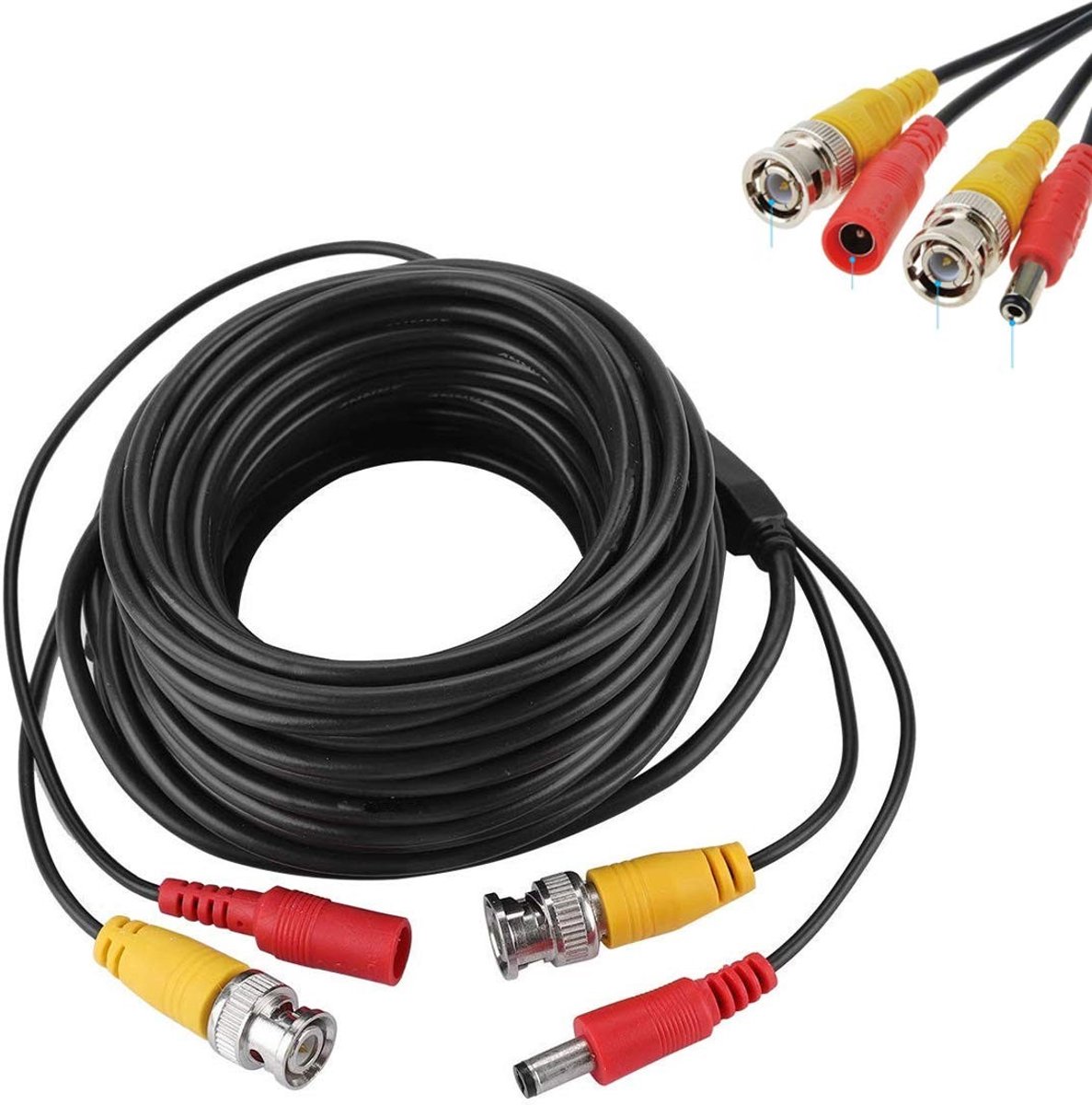 Omgoods - BNC DC Voedingskabel voor Beveiligingscamera's, 40 m