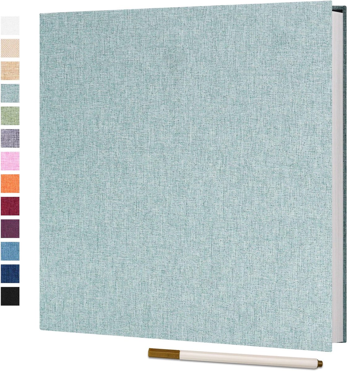 Omgoods - Zelfklevend Fotoalbum 33x32cm met 40 Pagina's en Metalen Pen voor Herinneringen