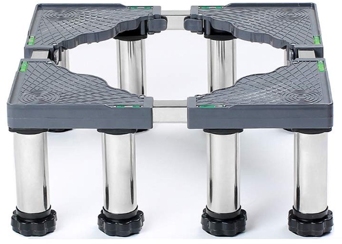 Omgoods - Verstelbare Basis voor Wasmachine en Koelkast, RVS, 45-70 cm