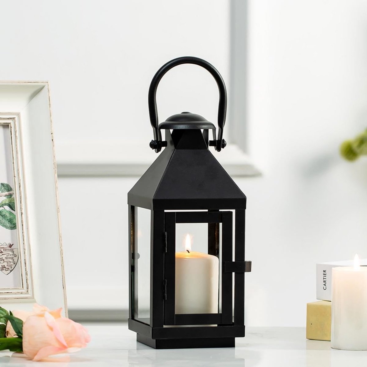 Omgoods - Vintage Stijl Tuinlantaarn voor Kaarsen 20cm Hoog
