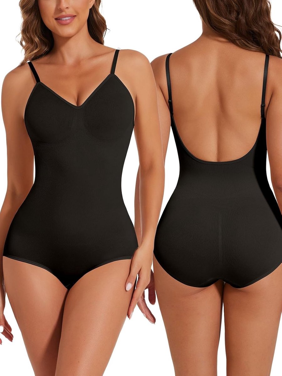 Shapewear Bodysuit voor Vrouwen - Corset Body Shaper met Verstelbare Schouderbanden en Naadloze Rug voor een Perfecte Pasvorm