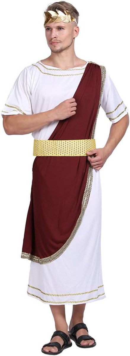 Volwassen keizer van Rome Caesar kostuum Griekse god carnavalskostuum (XL)