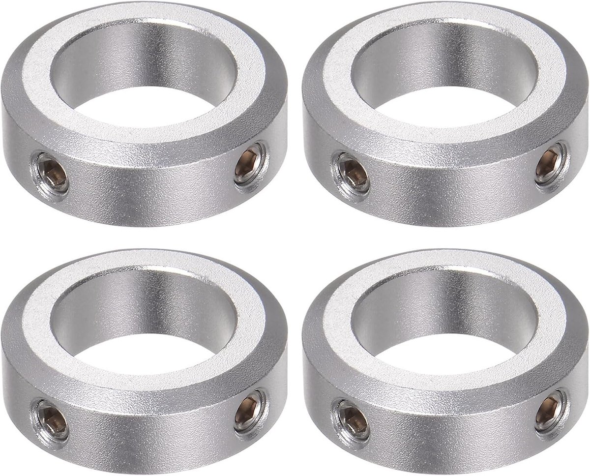 4 Stk Stellringe Stellringe voor as 20 mm, 32 mm boring, AD 10 mm, breedte, welvingsbeveiligingsring, diepteaanslagringen voor wiel, schuifkar, as, transmissie, montages, CNC-machine