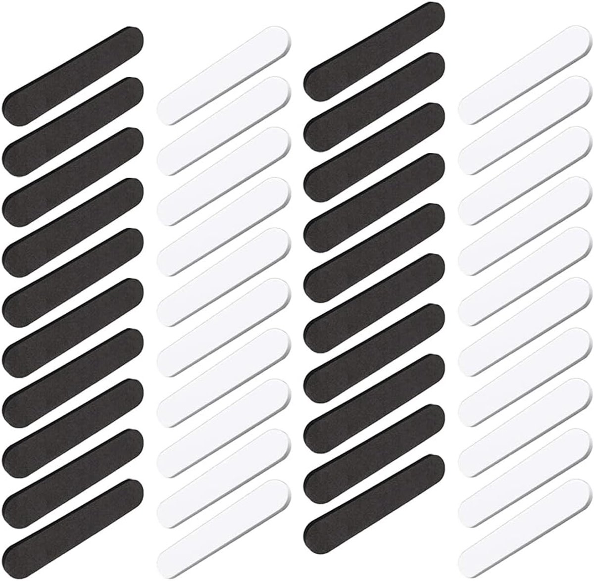 40 Stuks Grootte Verkleiners, Zelfklevende Inserts EVA Schuim Maat Tape Zwart en Wit, Cap Zweetband 11 x 2 cm Vilt Maat Reducer Tape voor Mannen en Vrouwen