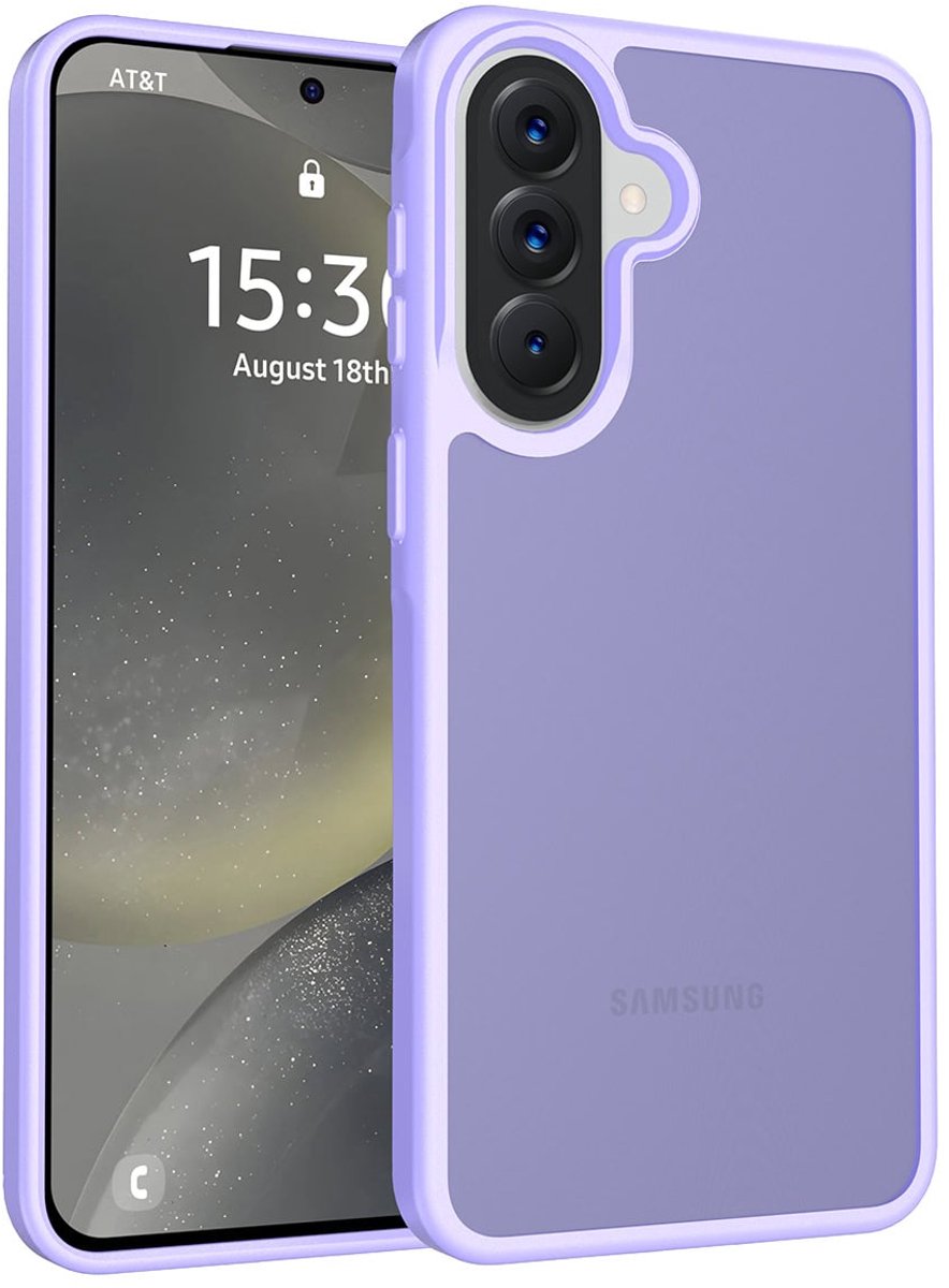 Solidenz Hoesje - geschikt voor Samsung Galaxy A27 - Frosted transparante hoes - Lavendel