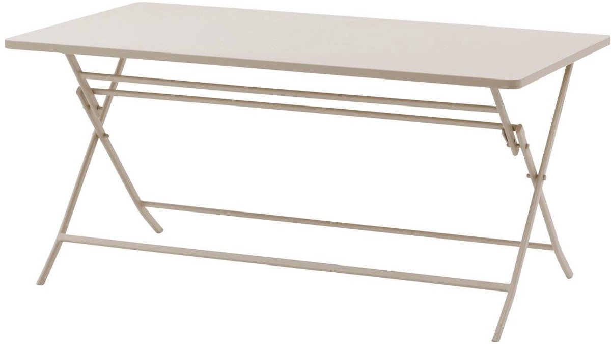 Rechthoekige opvouwbare tuintafel voor 6 personen van staal, model GREENSBORO