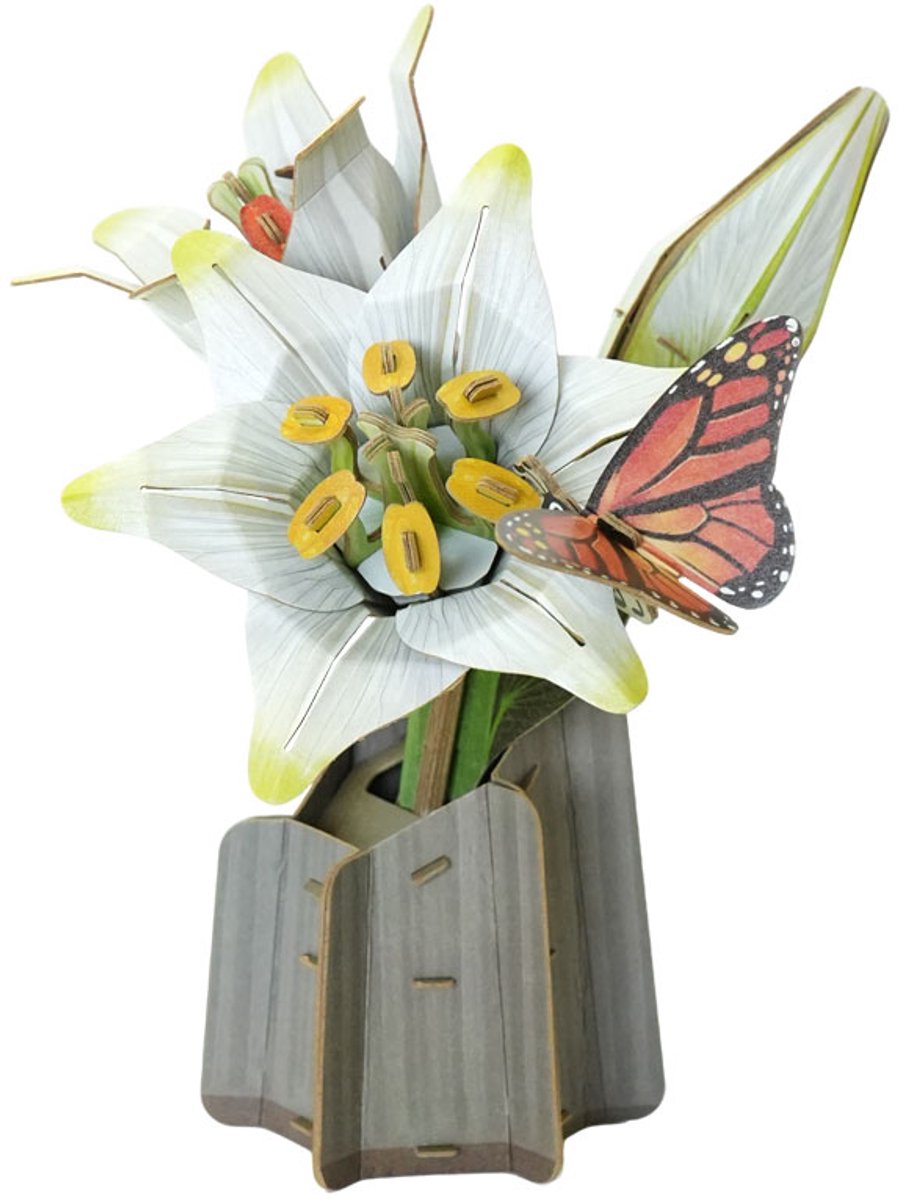 Makebug, 3D Modelbouwpakket, Bloem, Lelie, Flower, Lily, MB-D-0068,