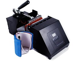 Mokken Persmachine - Sublimatie Printer Mokken - Bedrukken Mokken - 2-in-1 Systeem - 11oz - Zwart