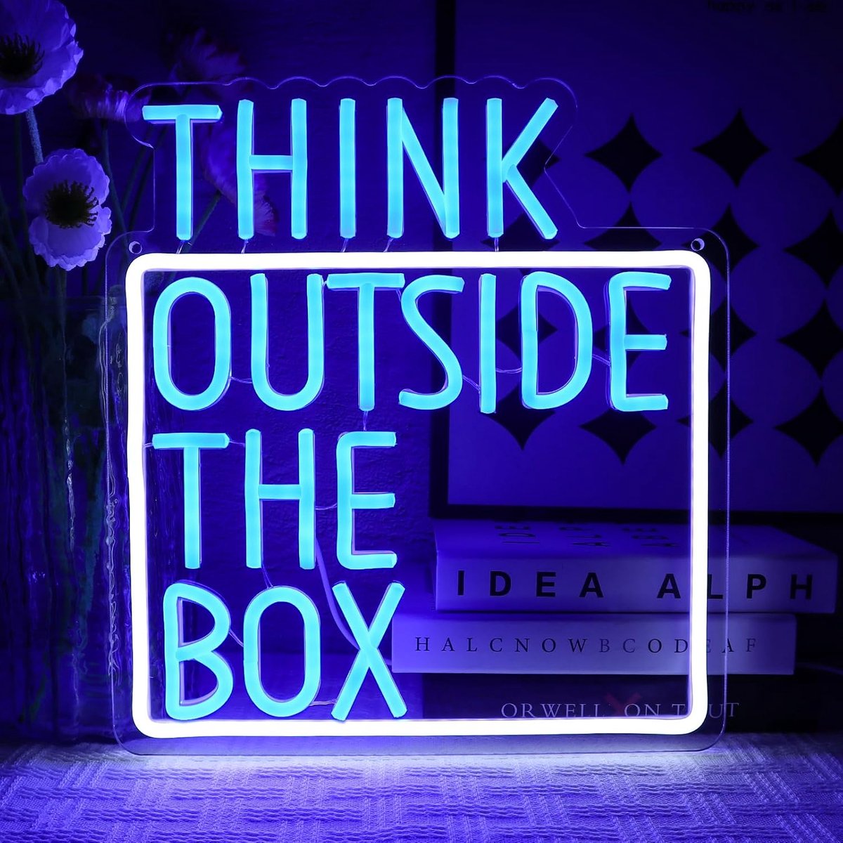 LED neon sign - 32 x 35 cm - acryl achterkant - kleurrijke accent voor kantoor - SnelShoppen