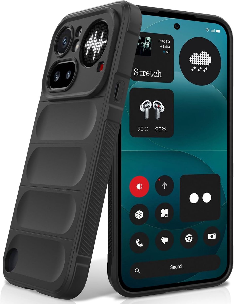 Mobiel hoesje voor Nothing Phone 4A Pro - siliconen met anti-valluchtkussen - schokbestendige bescherming - ShopVlot