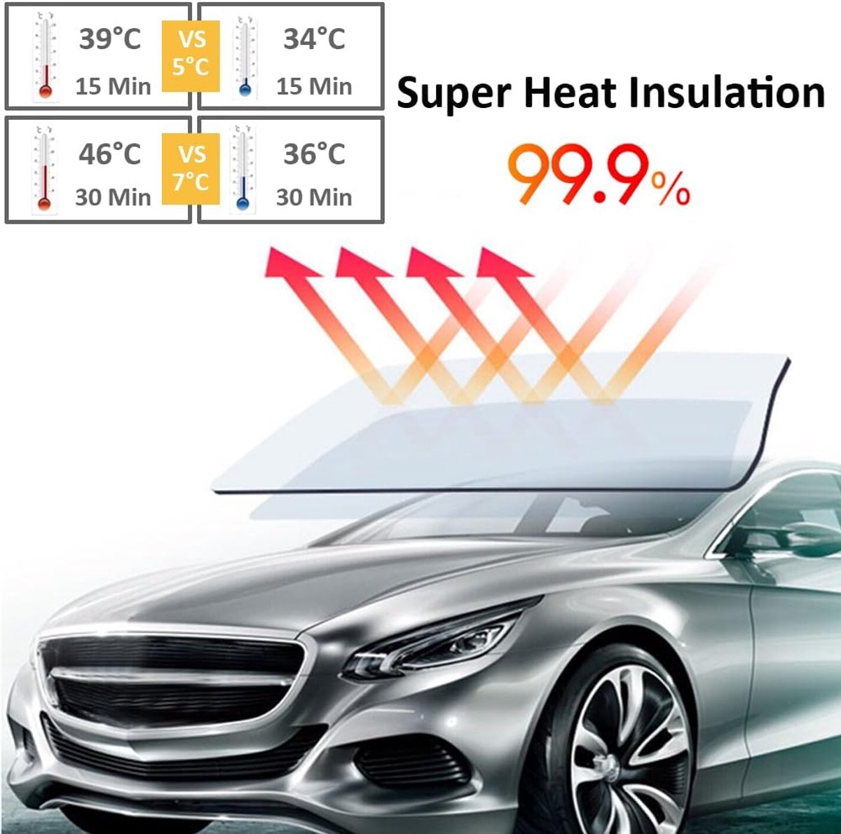 Auto ruitenfolie 20% VLT - getint - warmte isolatie - zonwerende raamtint - ShopVlot